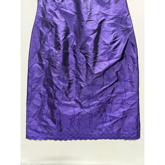 Robbie Bee Women's Silk Purple Dress Size 10 - Elegant & Chic - Picture 5 of 10